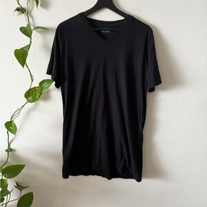 Wittmore Men's Black V-Neck Tee Shirt {Medium}